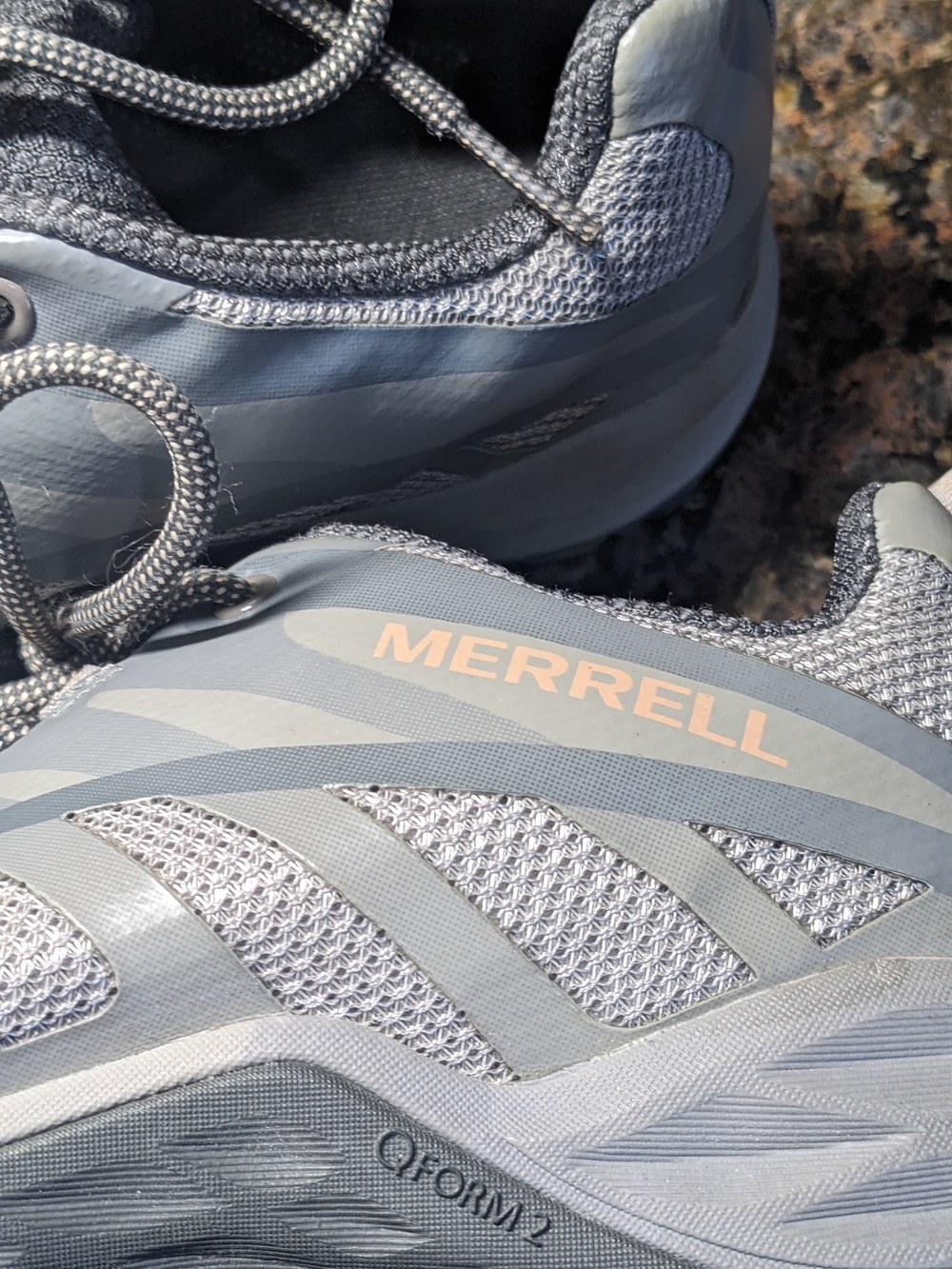 Merrell Women's Light Gray Athletic Lace-Up Sneakers